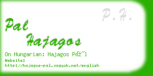 pal hajagos business card